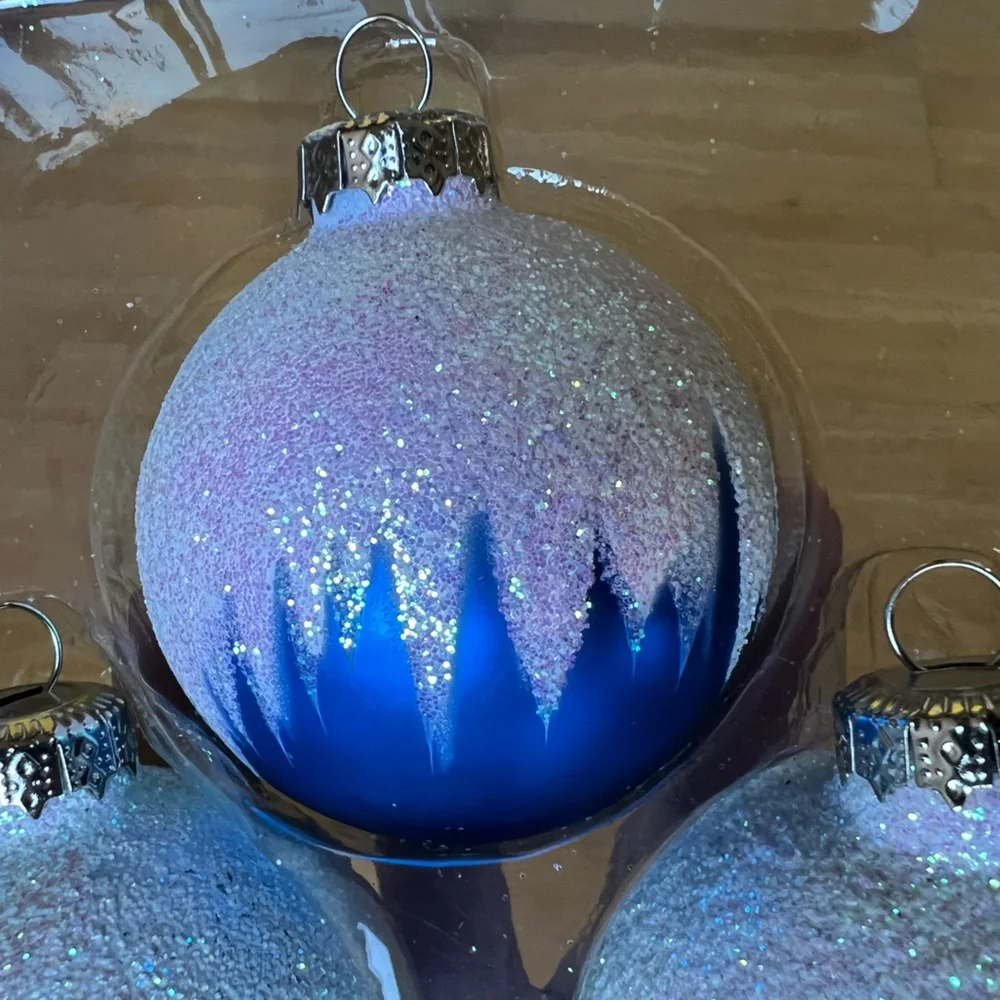 Target Glittering Blue and Green Ornaments 2004